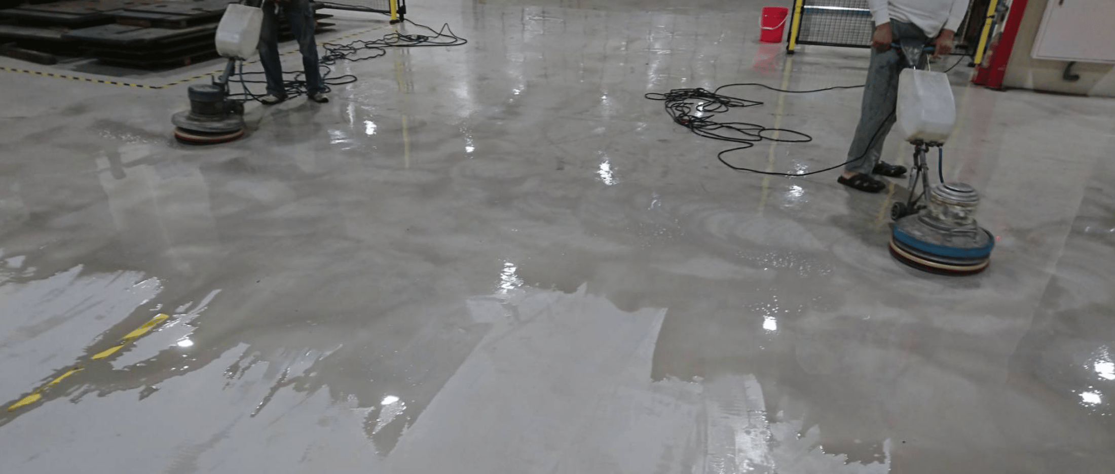 台北辦公室地板清洗施工示意