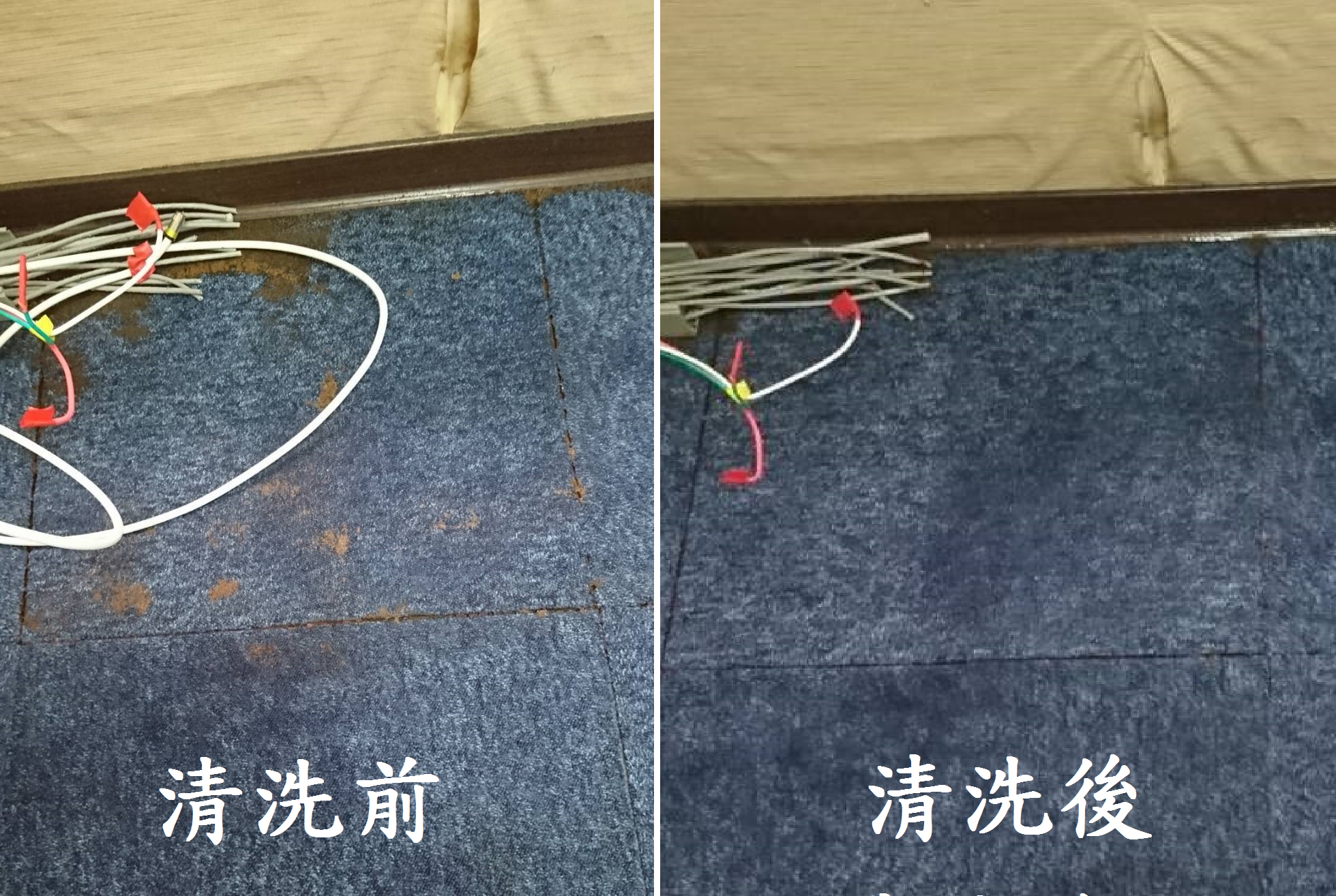 台北辦公室地毯清洗前後對比